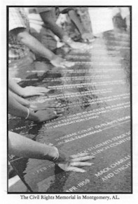 The Civil Rights Memorial in Montgomery, Alabama